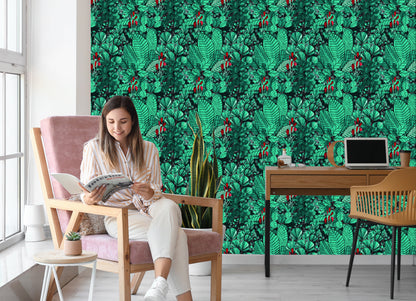 Wallpaper Monstera Leaves