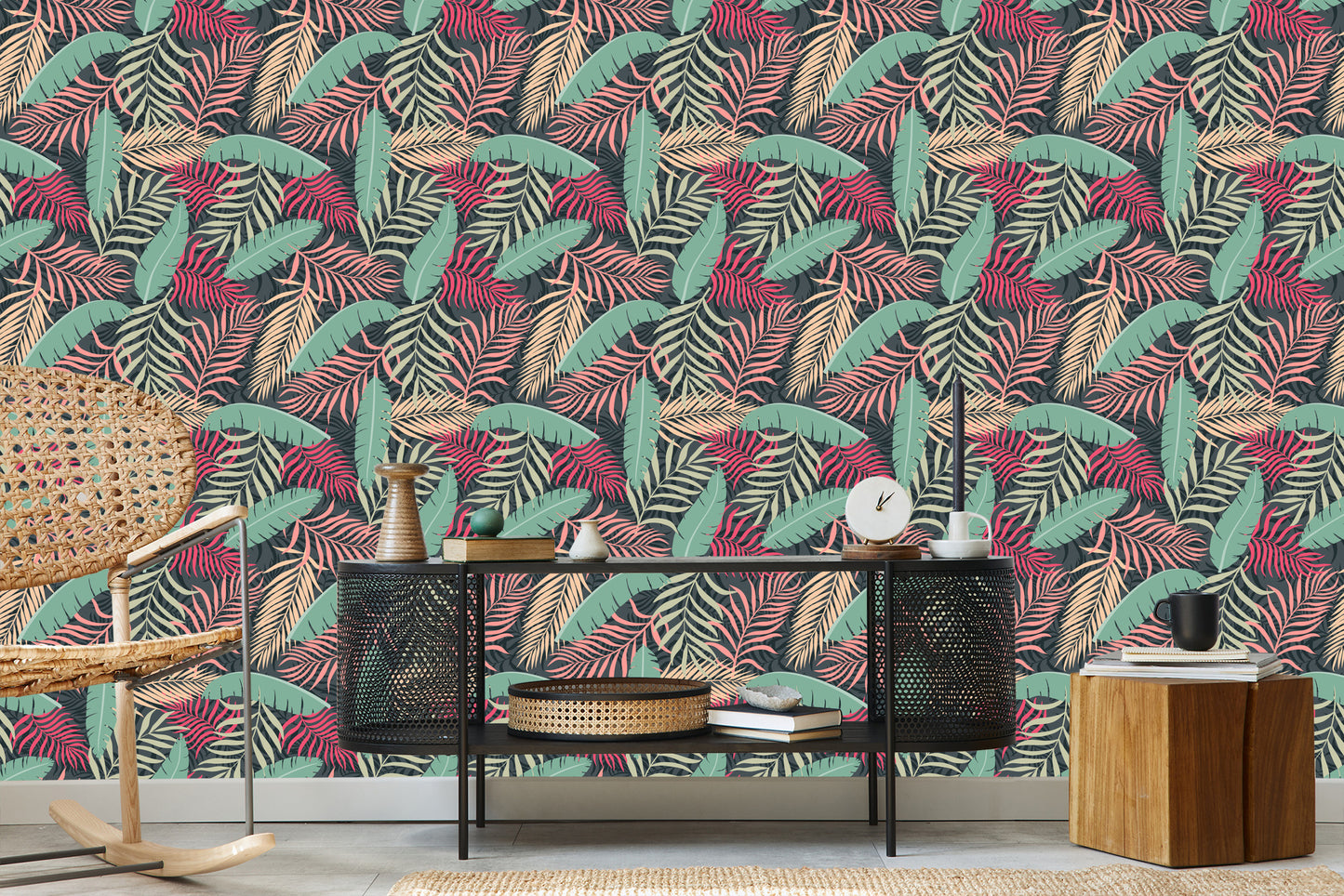 Wallpaper Colorful Exotic Leaves