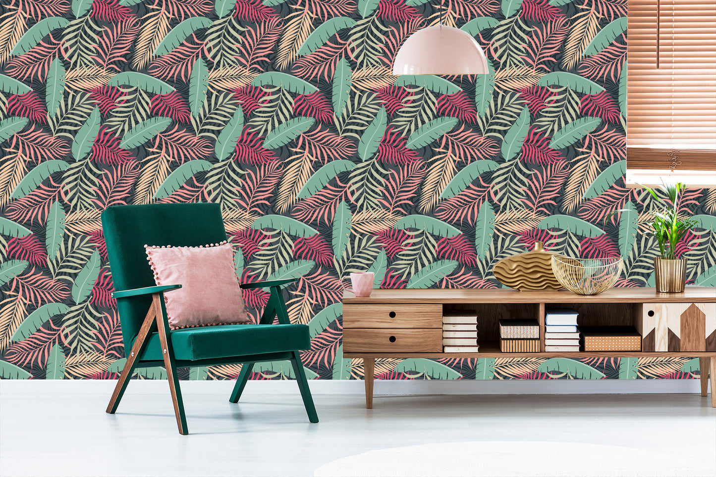 Wallpaper Colorful Exotic Leaves