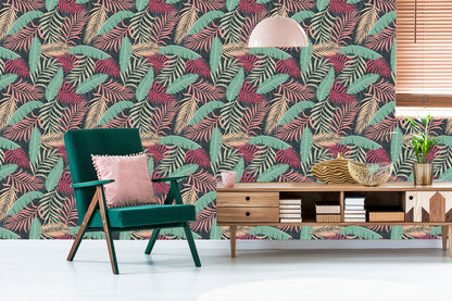 Wallpaper Colorful Exotic Leaves