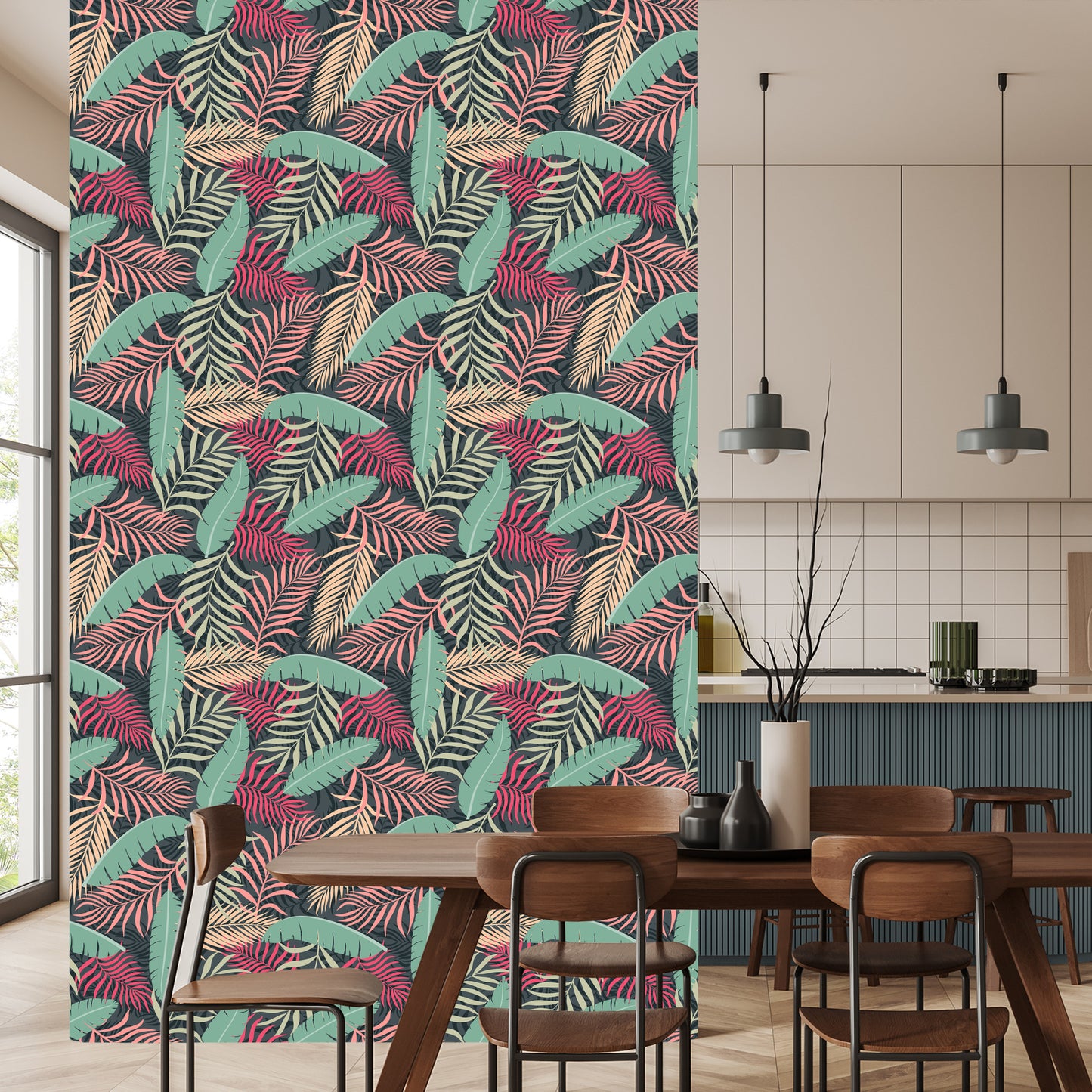 Wallpaper Colorful Exotic Leaves