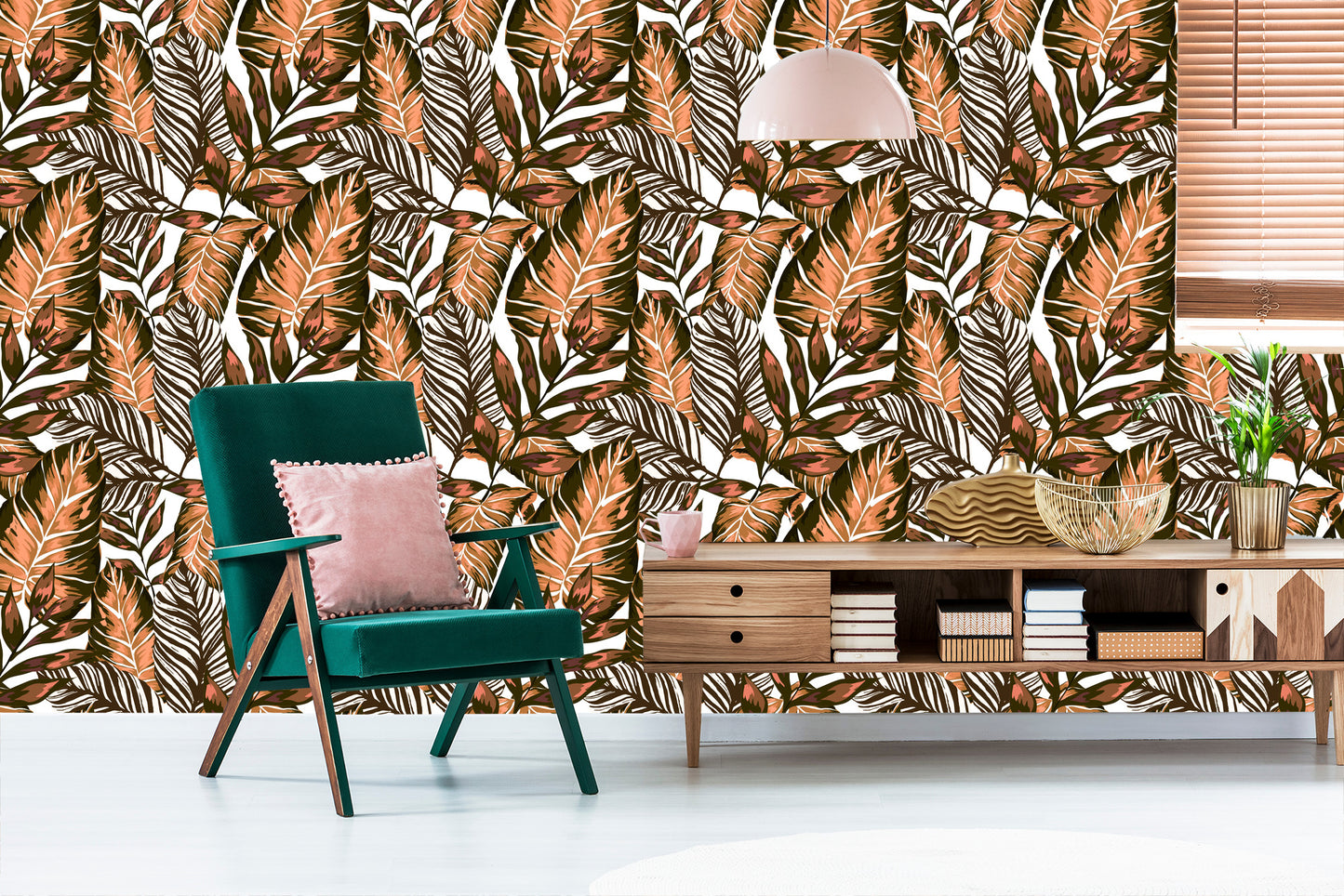 Wallpaper Leaves Of Passion Fruit And Monstera