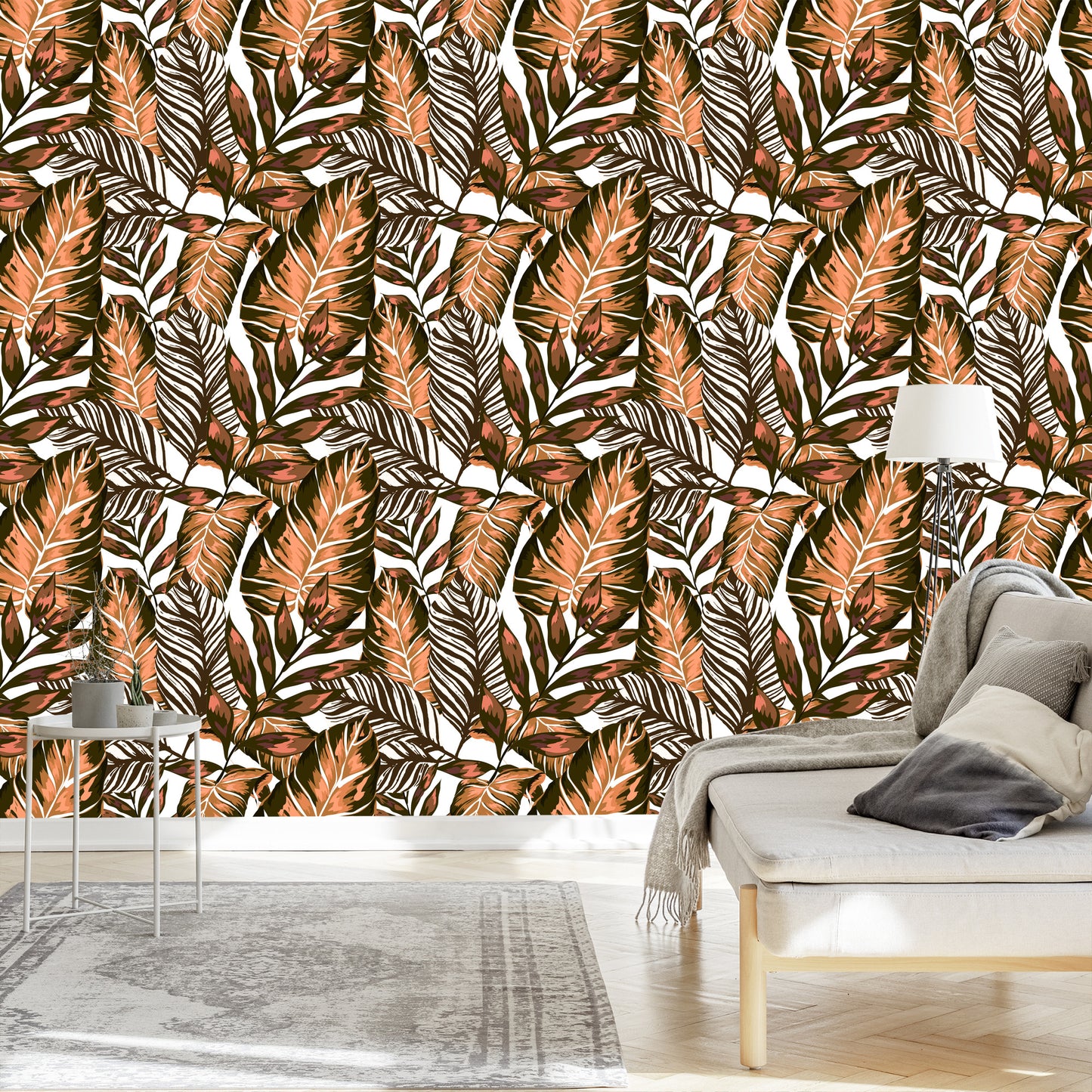 Wallpaper Leaves Of Passion Fruit And Monstera