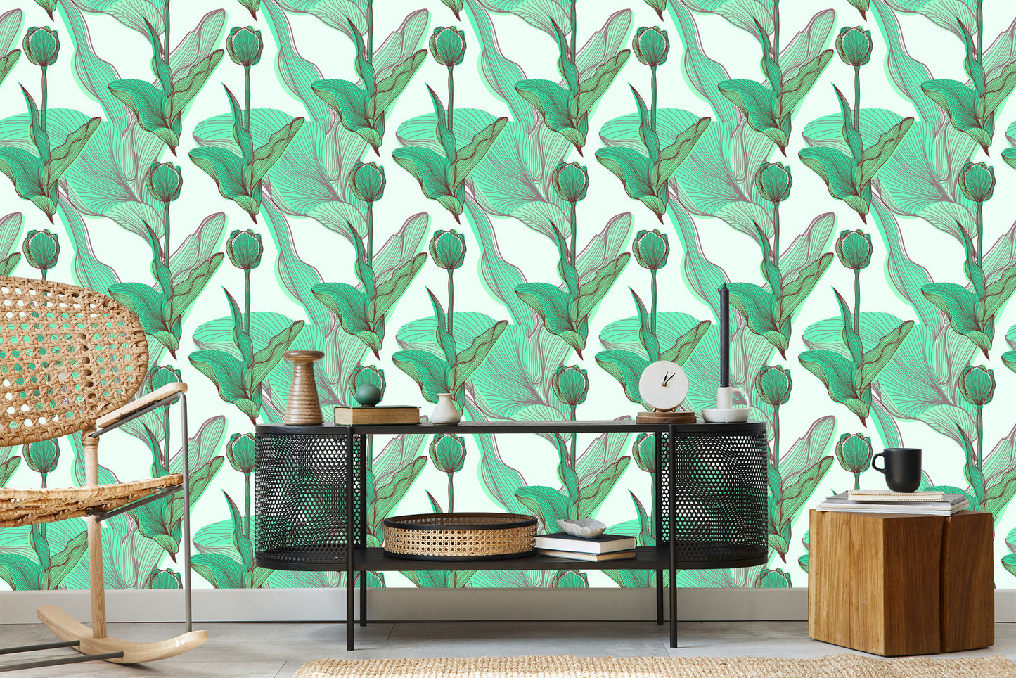 Wallpaper Beautiful Leaves And Flowers