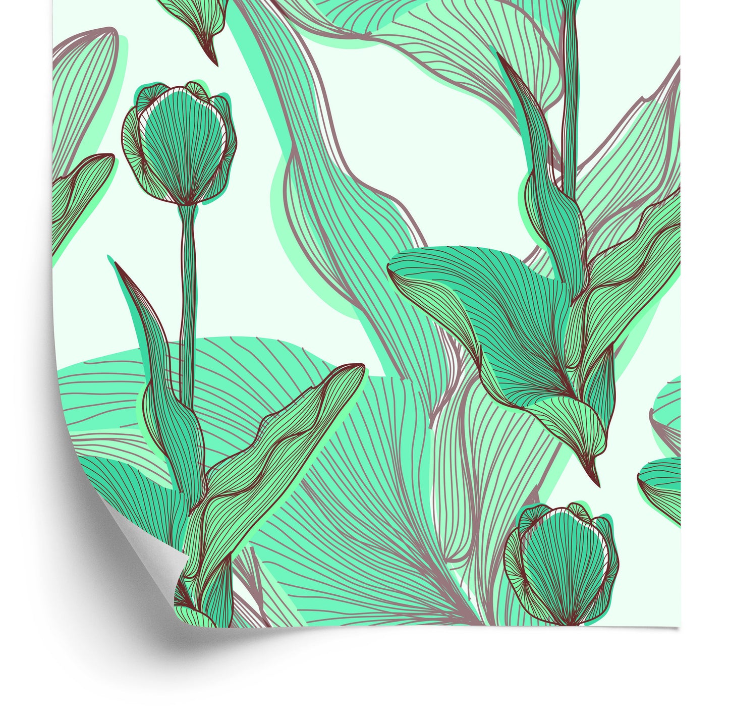 Wallpaper Beautiful Leaves And Flowers