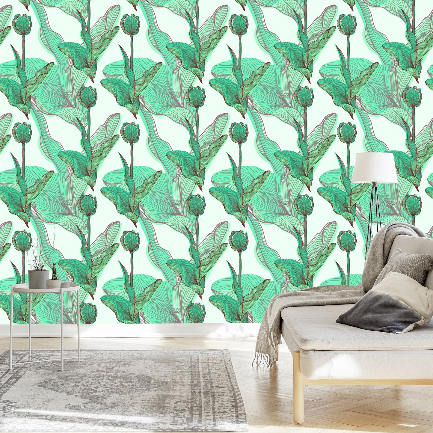 Wallpaper Beautiful Leaves And Flowers