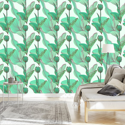 Wallpaper Beautiful Leaves And Flowers