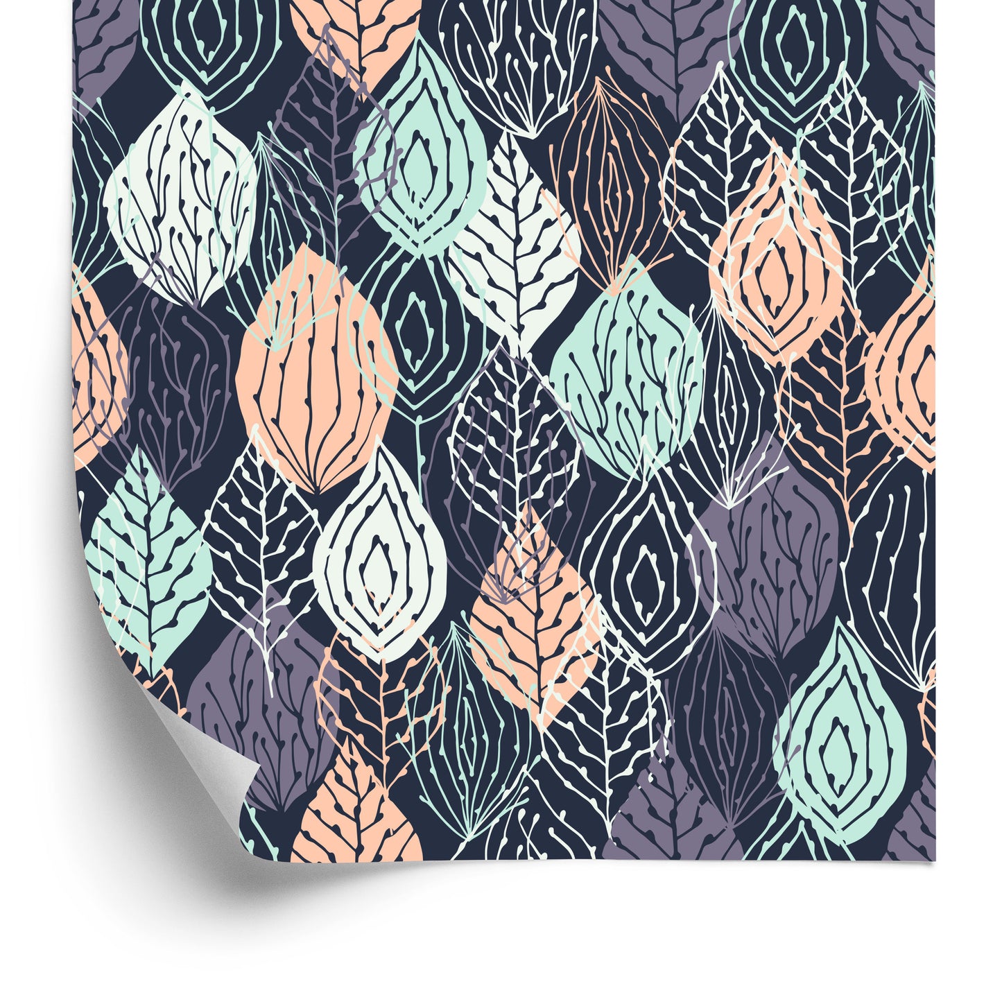 Wallpaper Colorful Nature Leaves For A Baby's Room