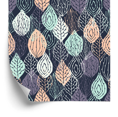 Wallpaper Colorful Nature Leaves For A Baby's Room