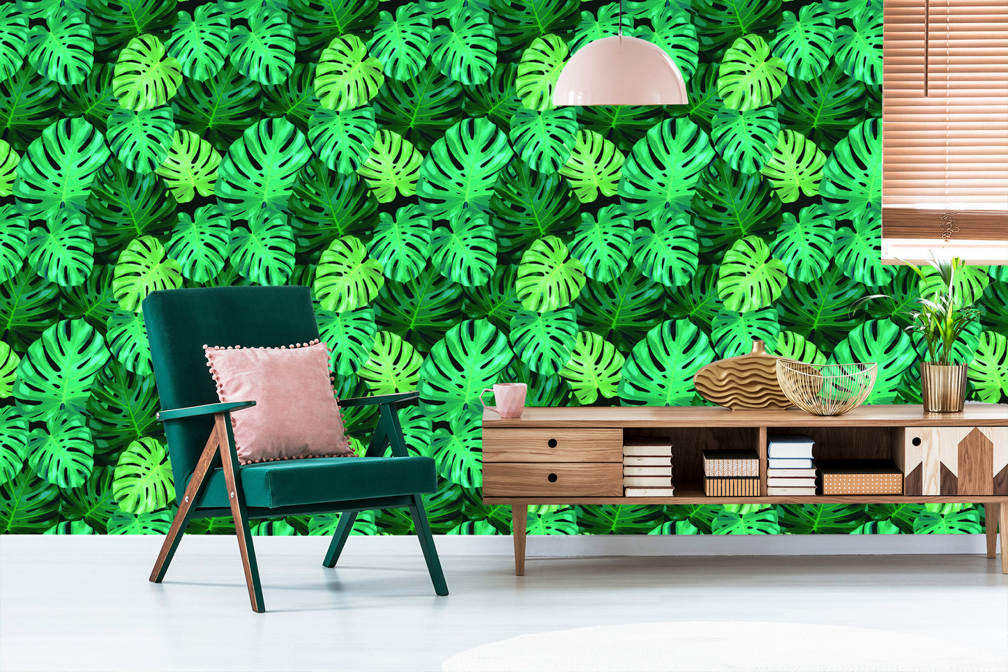 Wallpaper Monstera Leaves