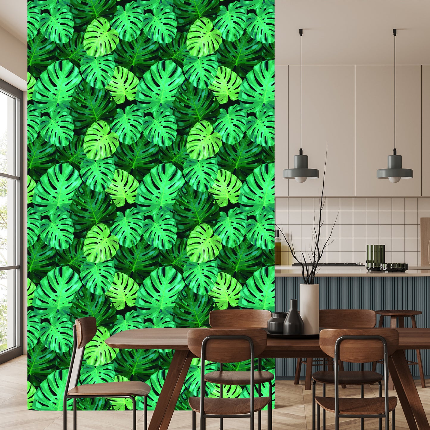 Wallpaper Monstera Leaves