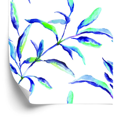 Wallpaper Colorful Watercolor Leaves