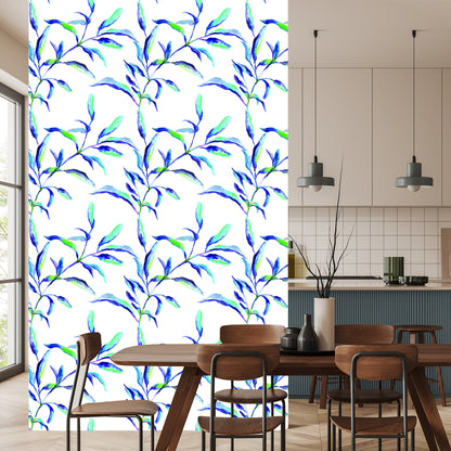 Wallpaper Colorful Watercolor Leaves