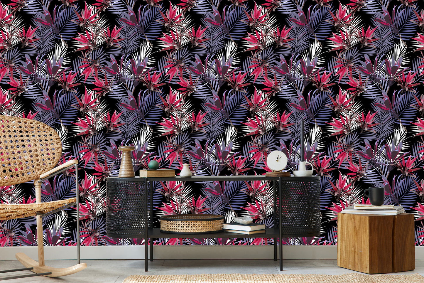 Wallpaper Exotic Palm Leaves