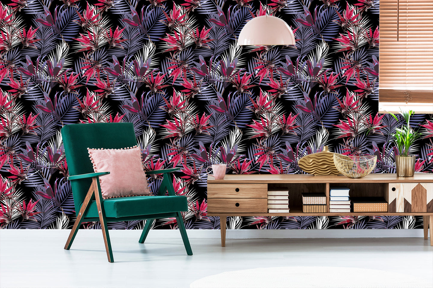 Wallpaper Exotic Palm Leaves