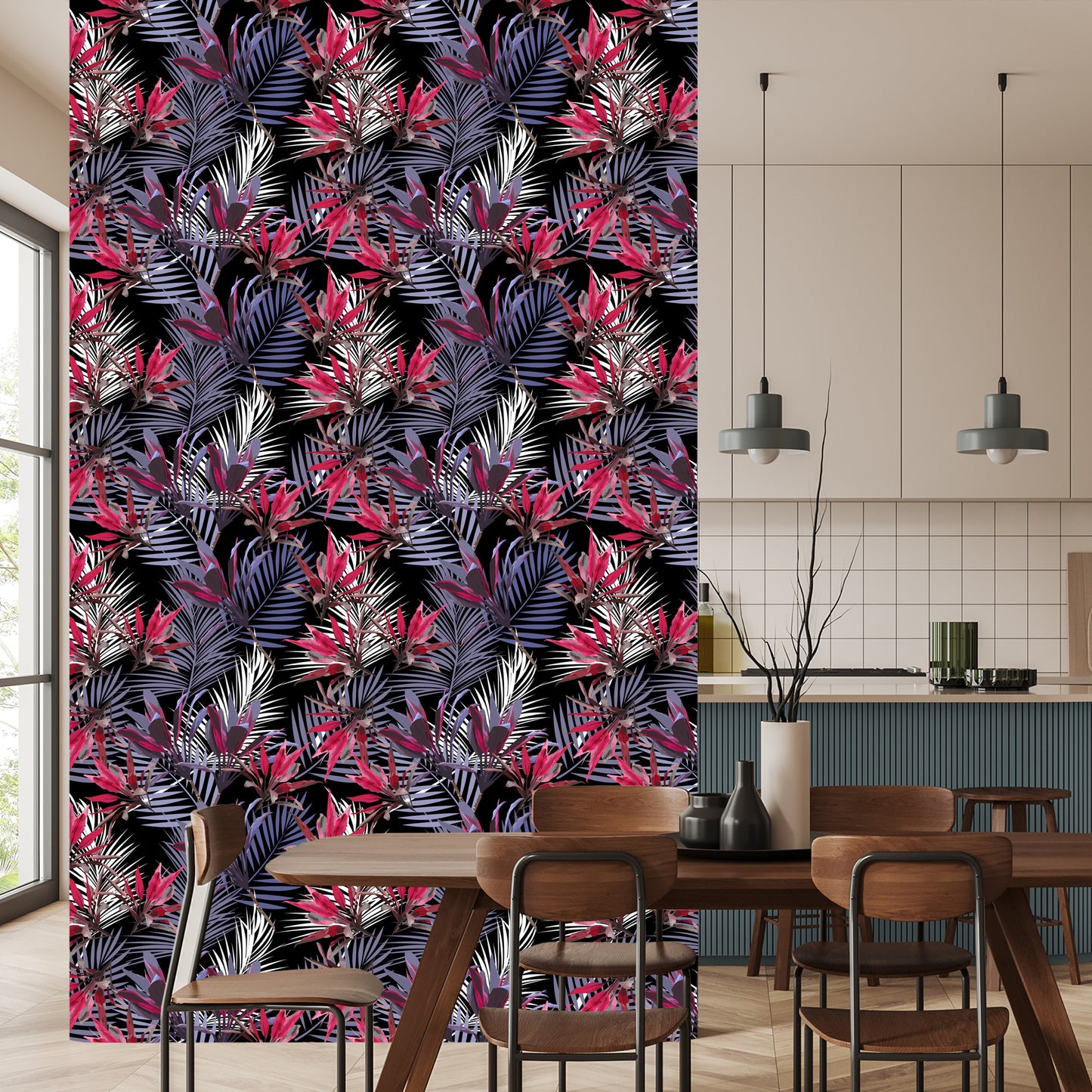 Wallpaper Exotic Palm Leaves