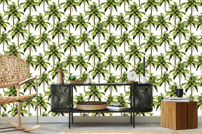Wallpaper Green Palm Trees For Youth Room