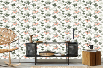 Wallpaper Colorful Palm Trees Forest For Living Room