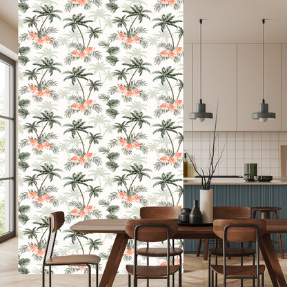 Wallpaper Colorful Palm Trees Forest For Living Room