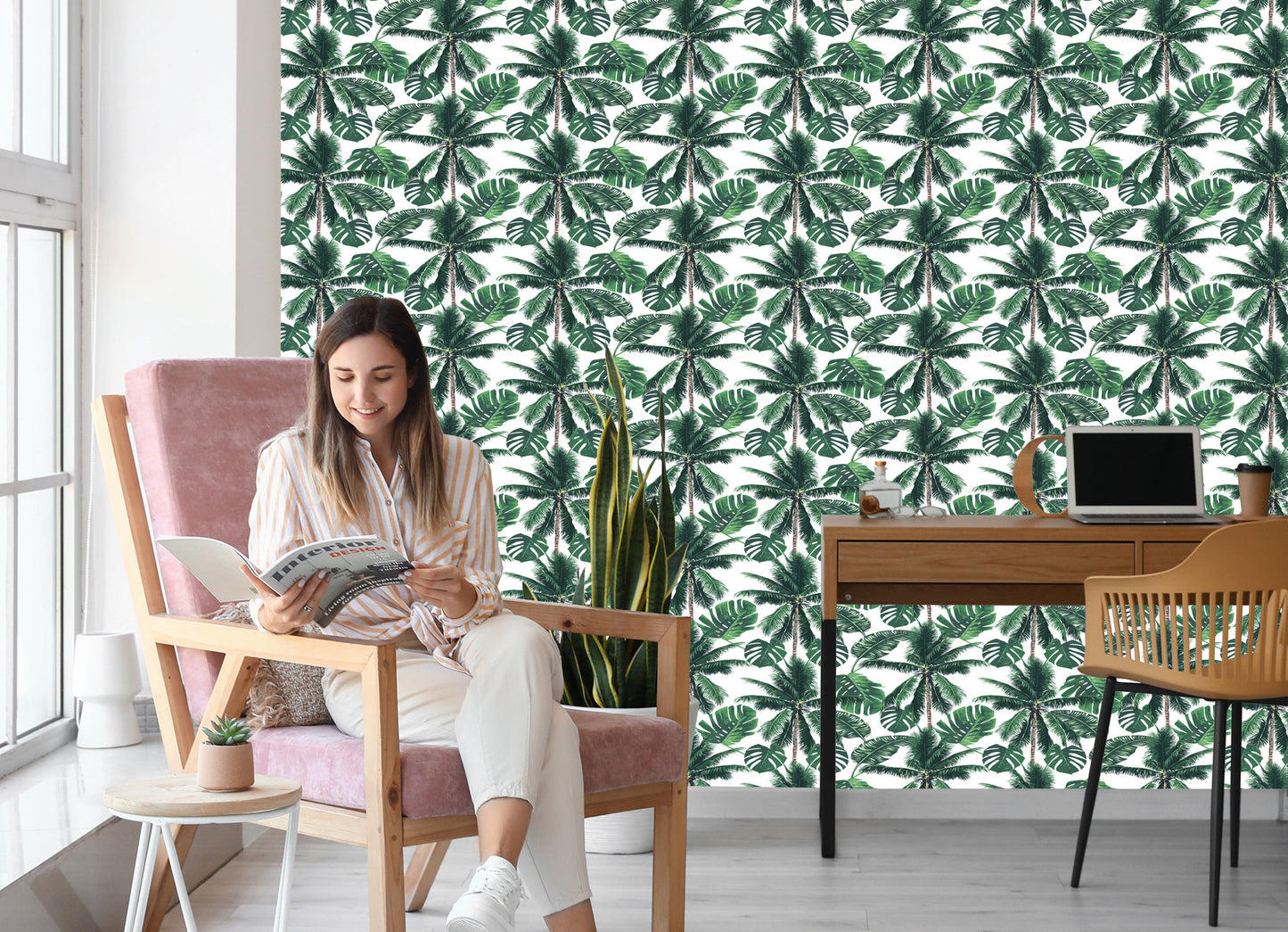 Wallpaper Nature Palm Forest For Living Room Bedroom