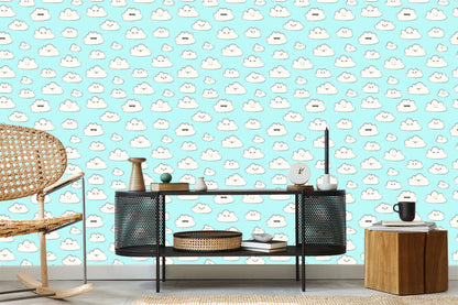 Wallpaper For Children - Happy Clouds