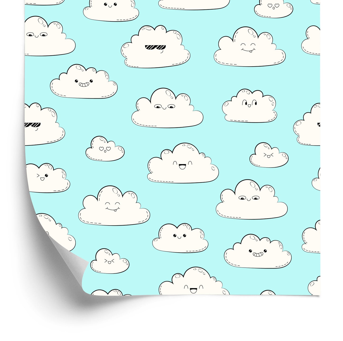 Wallpaper For Children - Happy Clouds