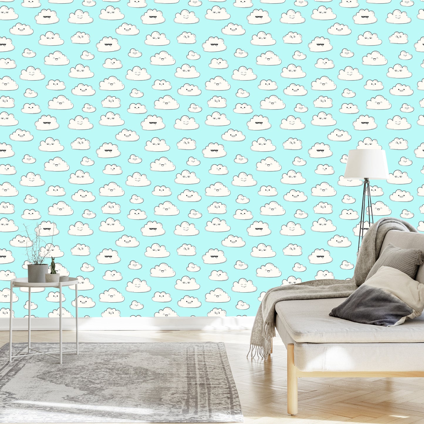 Wallpaper For Children - Happy Clouds