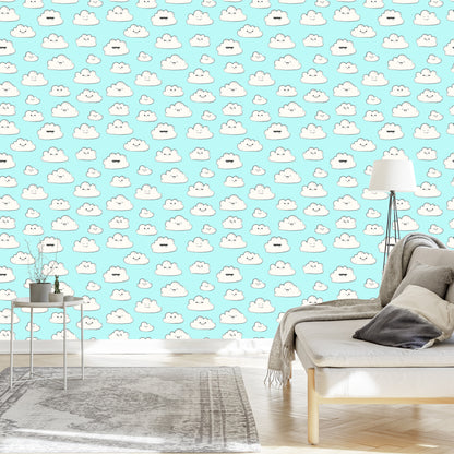Wallpaper For Children - Happy Clouds