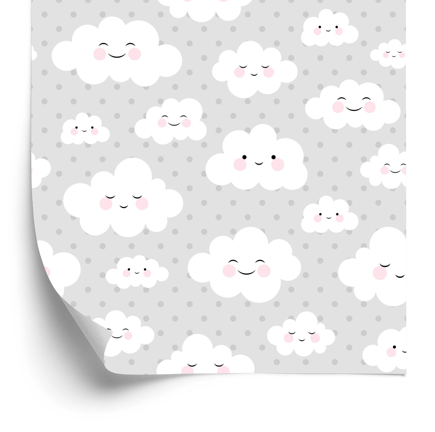 Wallpaper Clouds On The Dots Background
