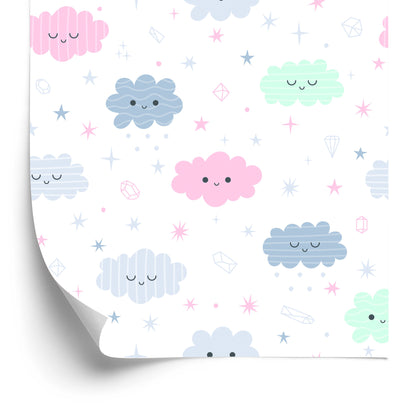 Wallpaper Clouds With Stars In The Background