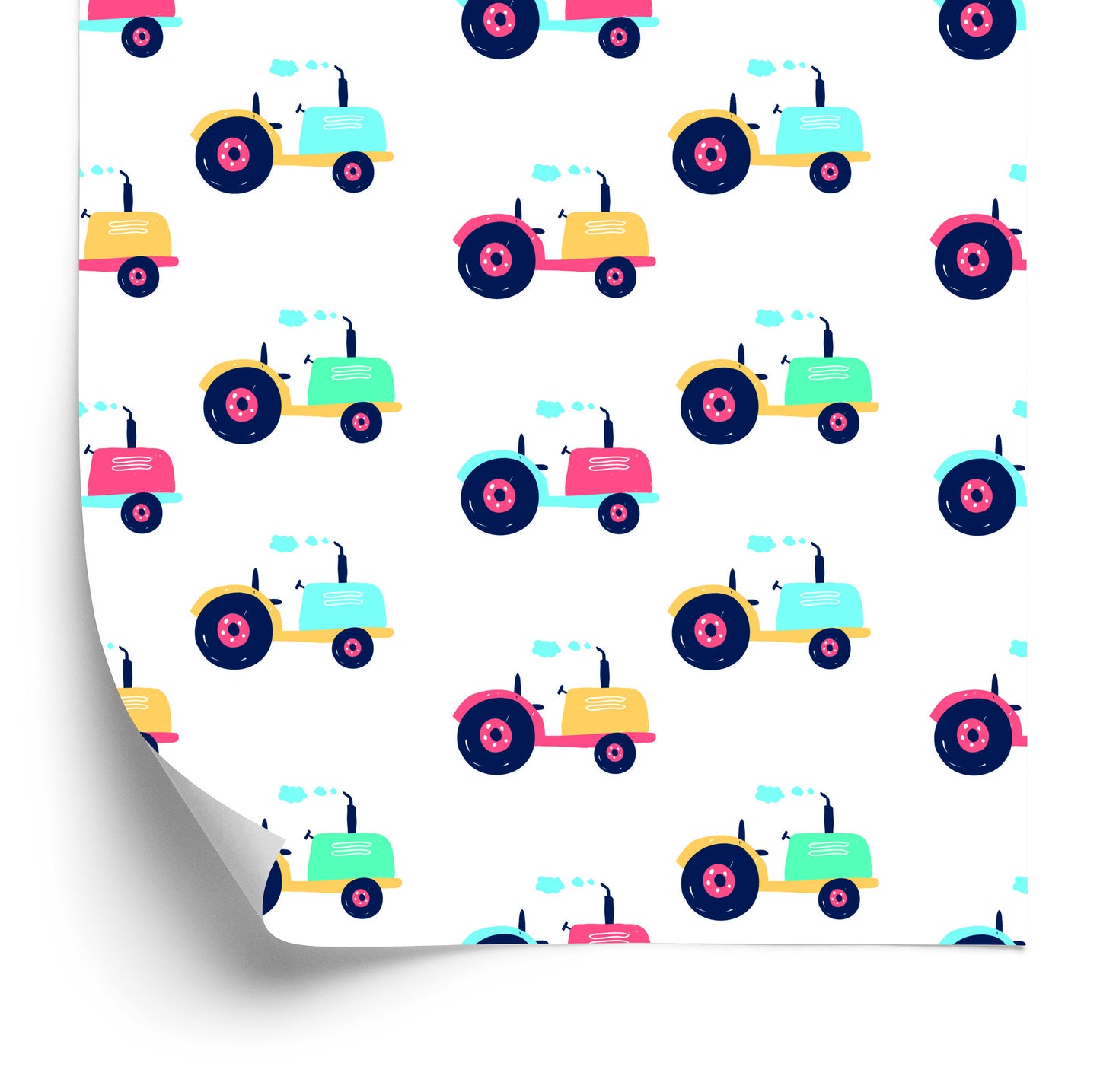 Wallpaper Colorful Vehicles For Baby's Room