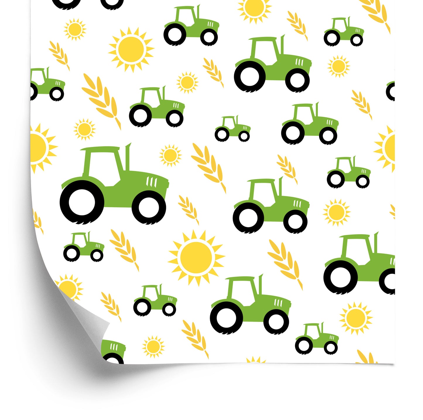 Wallpaper Tractors With Grain And Suns