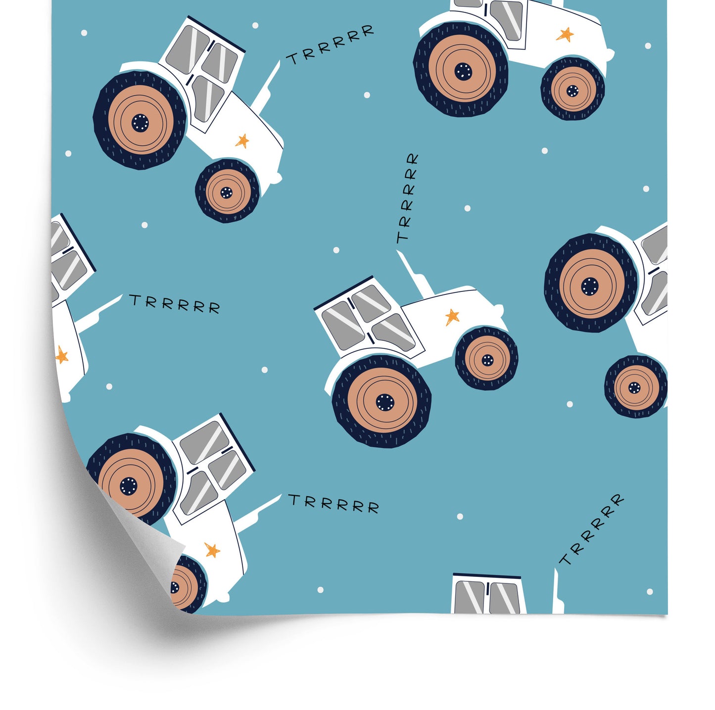 Wallpaper Tractors With Stars