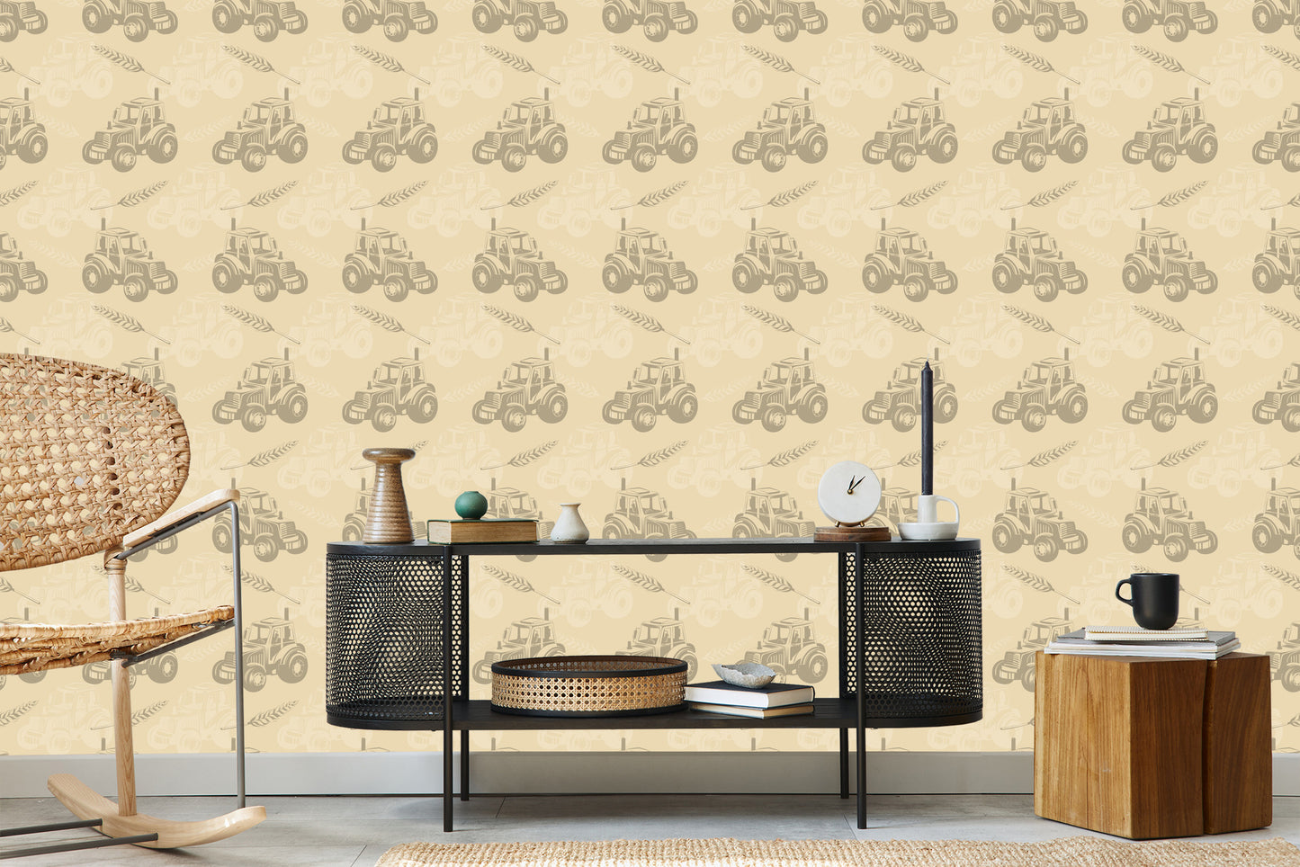 Wallpaper Tractors With Ears Of Cereal