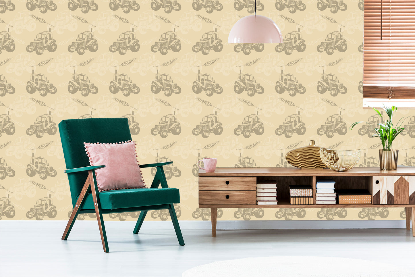 Wallpaper Tractors With Ears Of Cereal