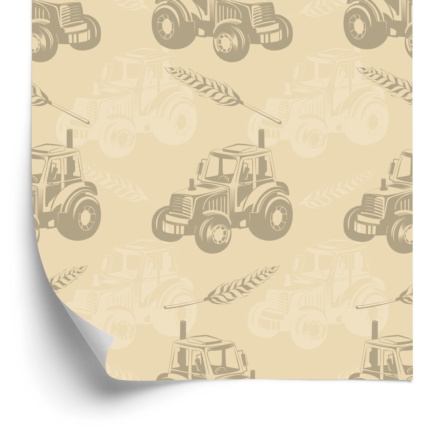 Wallpaper Tractors With Ears Of Cereal