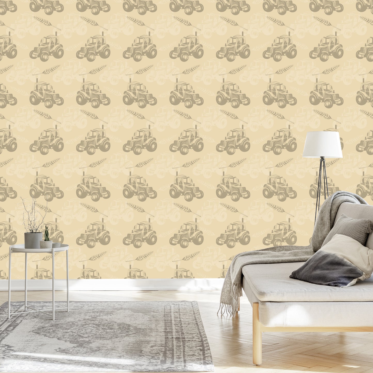 Wallpaper Tractors With Ears Of Cereal