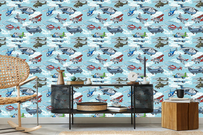 Wallpaper Fairy-Tale Planes And Helicopters