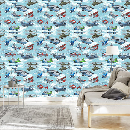 Wallpaper Fairy-Tale Planes And Helicopters
