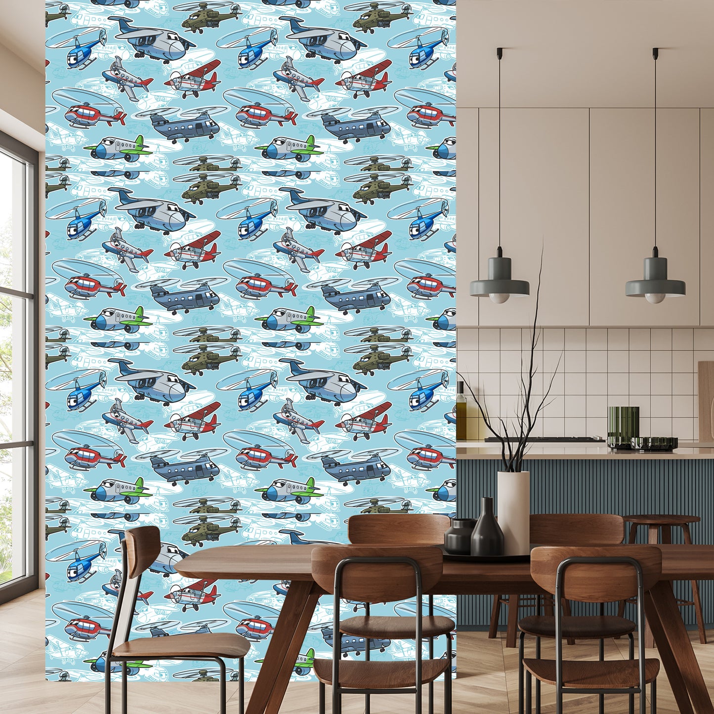 Wallpaper Fairy-Tale Planes And Helicopters