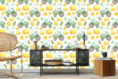 Wallpaper Tractors With Vegetables