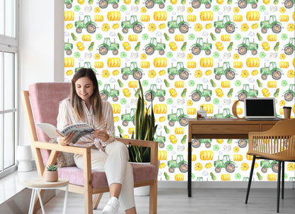 Wallpaper Tractors With Vegetables
