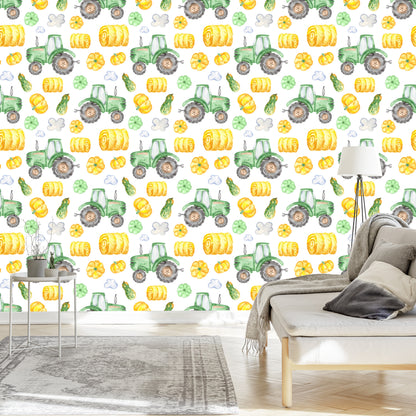 Wallpaper Tractors With Vegetables