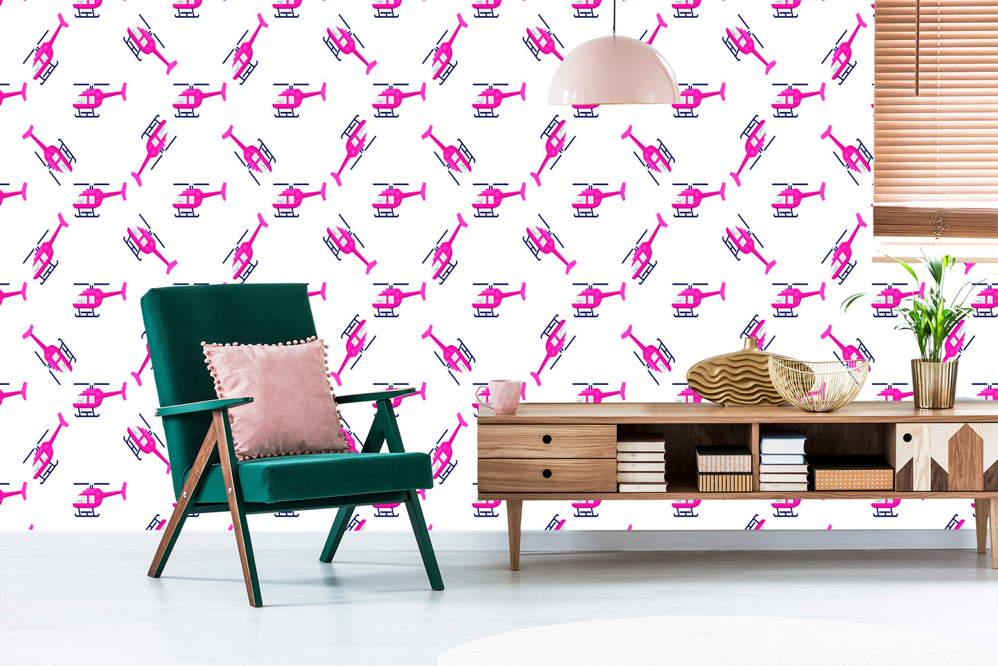 Wallpaper Pink Helicopters