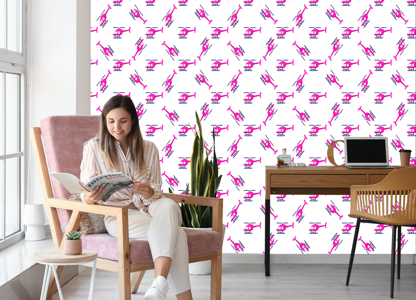 Wallpaper Pink Helicopters