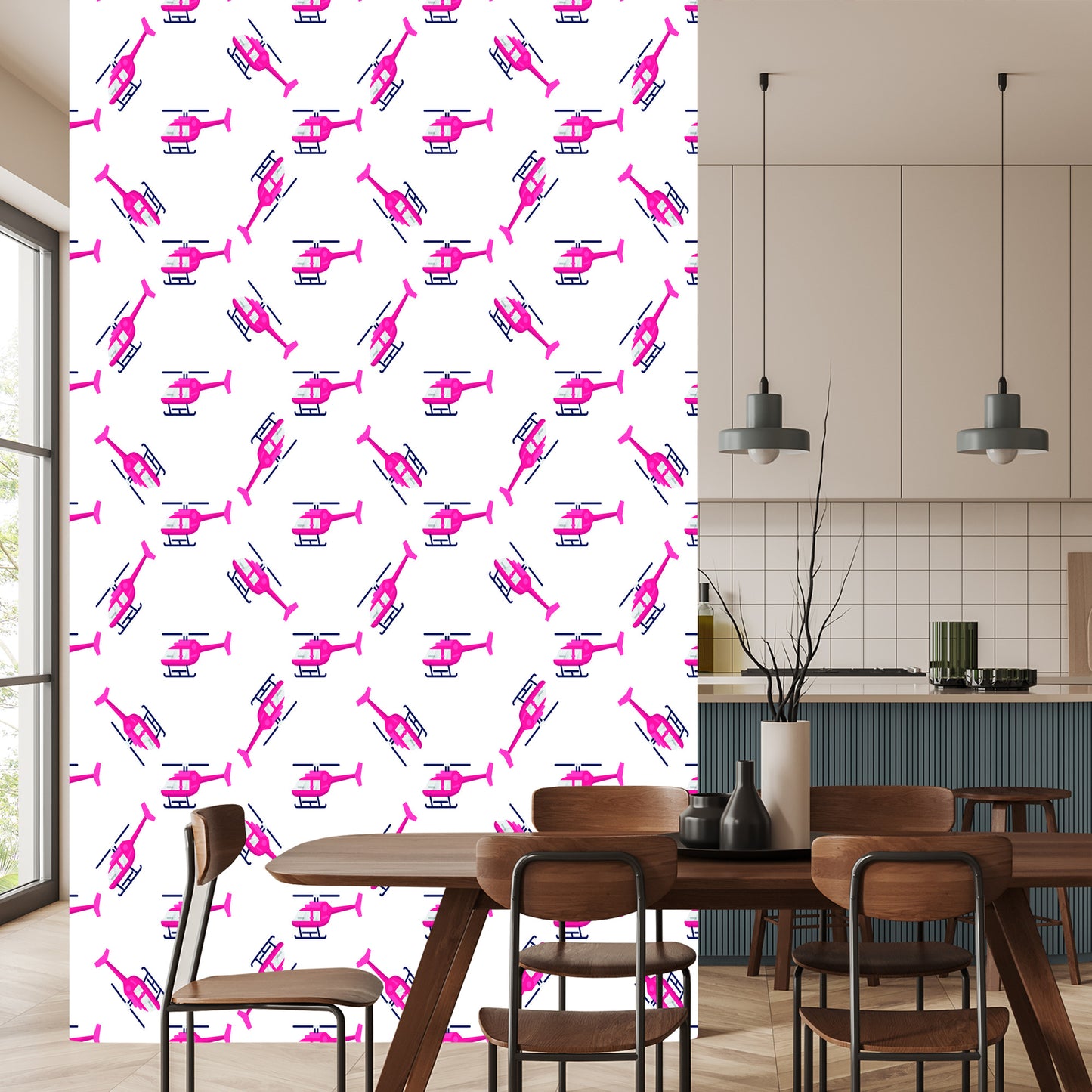 Wallpaper Pink Helicopters