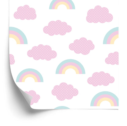 Wallpaper Rainbow In The Clouds