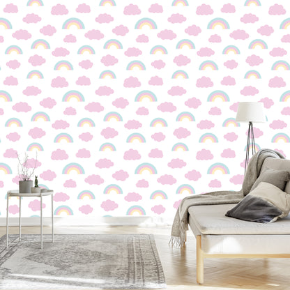 Wallpaper Rainbow In The Clouds