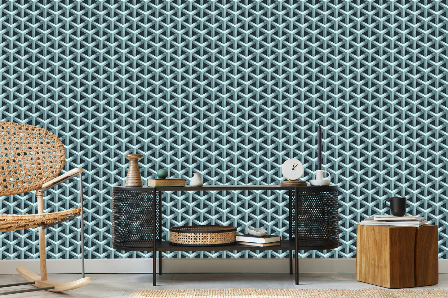 Wallpaper Modern Geometric Pattern