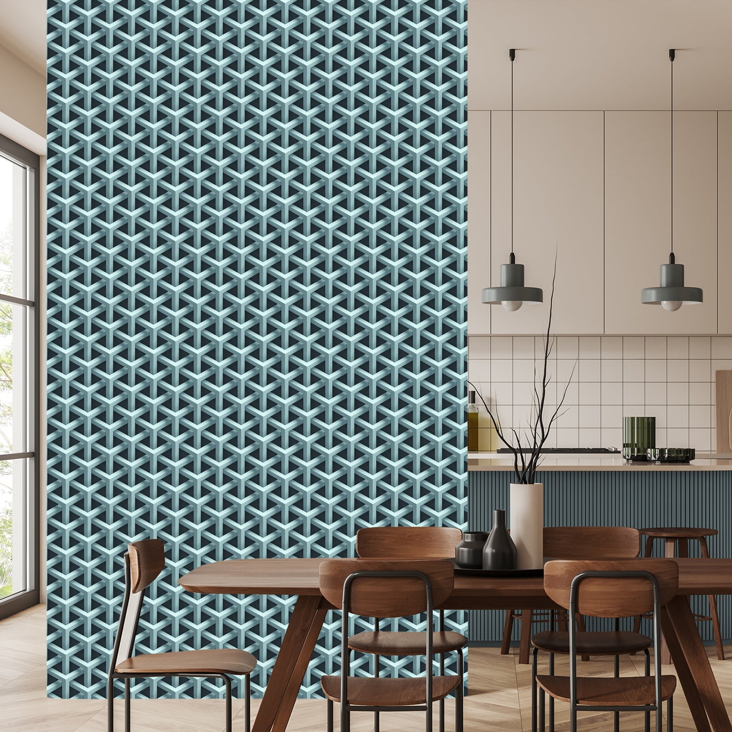 Wallpaper Modern Geometric Pattern